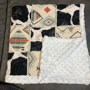 Handmade western baby blanket